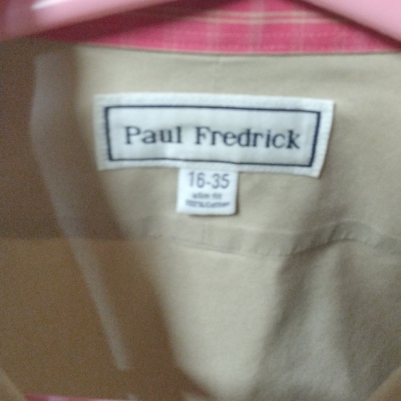 Men's sz 16/35 Paul Frederick,slim fit button down , non iron 100% cotton. - Picture 3 of 4